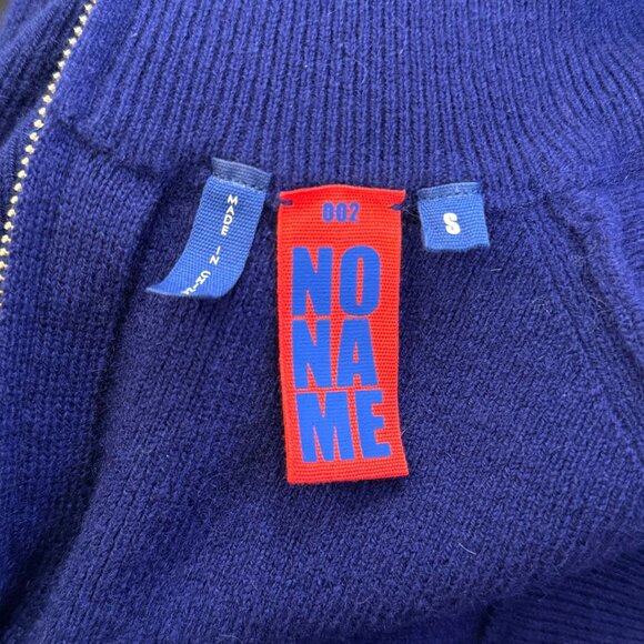 96. NO NAME Blue Cashmere Turtleneck Sweater $399 EUC Small - Picture 5 of 5